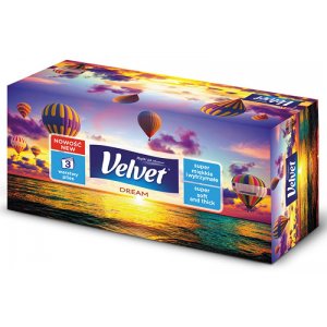 Servetele Cosmetice, 3 Straturi, 90 Buc/cutie, Velvet Dream - Albe Servetele Cosmetice, 3 Straturi, 90 Buc/cutie, Velvet Dream - Albe