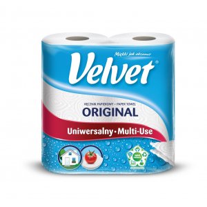 Rola Prosop Hartie Alba, 2 Straturi, 54 Portii, 2 Role/set, Velvet Original Rola Prosop Hartie Alba, 2 Straturi, 54 Portii, 2 Role/set, Velvet Original