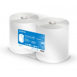Rola Prosop Hartie Alba, 2 Straturi, 800portii, 200m, 2role/set, Uz Industrial, Velvet Professional Rola Prosop Hartie Alba, 2 Straturi, 800portii, 200m, 2role/set, Uz Industrial, Velvet Professional