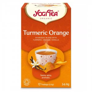 Ceai Bio Din Curcuma, Portocale Si Vanilie, 17 Pliculete A 34,0g Yogi Tea