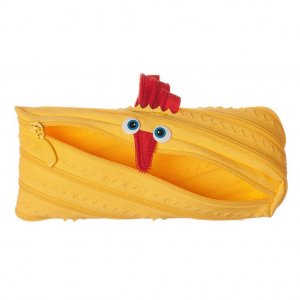 Penar Cu Fermoar, Zipit Animals - Pui - Galben Deschis