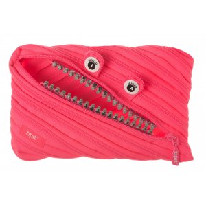 Penar Cu Fermoar, Zipit Grillz Monsters Jumbo - Roz Cu Dinti Argintii Penar Cu Fermoar, Zipit Grillz Monsters Jumbo - Roz Cu Dinti Argintii