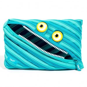 Penar Cu Fermoar, Zipit Wildlings Jumbo - Albastru Penar Cu Fermoar, Zipit Wildlings Jumbo - Albastru