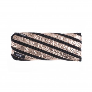 Penar Cu Fermoar, Zip..it Metallic Pouch - Bronz
