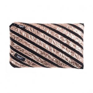 Penar Cu Fermoar, Zipit Metallic Jumbo - Bronz