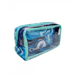 Penar Cu Fermoar Zipit Half & Half, Cu 2 Buzunare - Blue Waves Penar Cu Fermoar Zipit Half & Half, Cu 2 Buzunare - Blue Waves