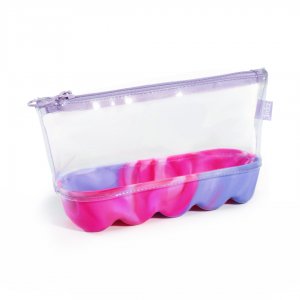 Penar Cu Fermoar Zipit Silicone Wave Pouch - Pink-purple Penar Cu Fermoar Zipit Silicone Wave Pouch - Pink-purple