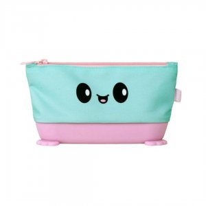 Penar Cu Fermoar Zipit Silicone Standing Pouch - Blue-pink Penar Cu Fermoar Zipit Silicone Standing Pouch - Blue-pink