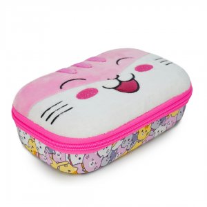 Penar Cu Fermoar Zipit Fur Creature Box Cu Buzunar Interior - Whit-pink Penar Cu Fermoar Zipit Fur Creature Box Cu Buzunar Interior - Whit-pink