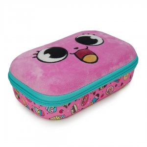 Penar Cu Fermoar Zipit Fur Creature Box Cu Buzunar Interior - Pink Penar Cu Fermoar Zipit Fur Creature Box Cu Buzunar Interior - Pink