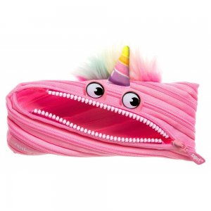 Penar Cu Fermoar, Zipit Unicorn - Roz Deschis Penar Cu Fermoar, Zipit Unicorn - Roz Deschis