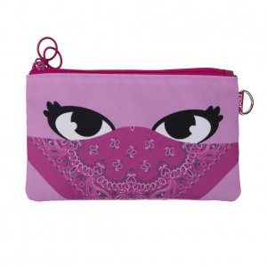 Penar Dublu Cu Fermoar Si Masca Material Textil, Zipit Face-it Bandit - Roz