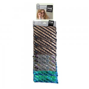 Clip-strip 8 Penare Cu Fermoar, Zipit Metallic Jumbo - 3 Culori Asortate - Ean 7290103193294 Clip-strip 8 Penare Cu Fermoar, Zipit Metallic Jumbo - 3 Culori Asortate - Ean 7290103193294