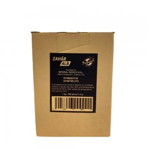 Zahar Stick Alb Imperial 5g, 200  Pliculete, Ambalat in Cutie de Carton, Pliculete de Zahar, Zahar Plic Stick, Zahar Stick