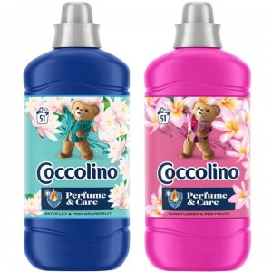 Pachet Promo: Balsam Rufe Coccolino Water Lily 1275 Ml + Balsam Rufe Coccolino Tiare Flower 1275 Ml Pachet Promo: Balsam Rufe Coccolino Water Lily 1275 Ml + Balsam Rufe Coccolino Tiare Flower 1275 Ml